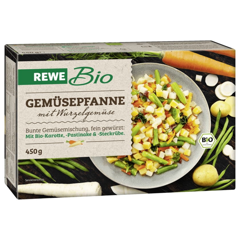 REWE Bio Gemüsepfanne mit Wurzelgemüse 450g
